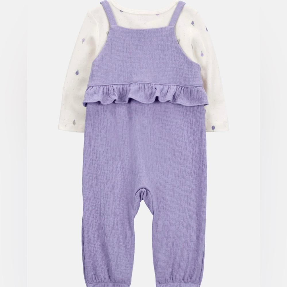 Carter's Purple Ruffle Jumpsuit - Picture 2 of 4